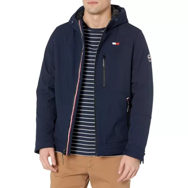 Tommy Hilfiger Mens Soft Shell Sherpa Lined Performance JacketMidnight Tech