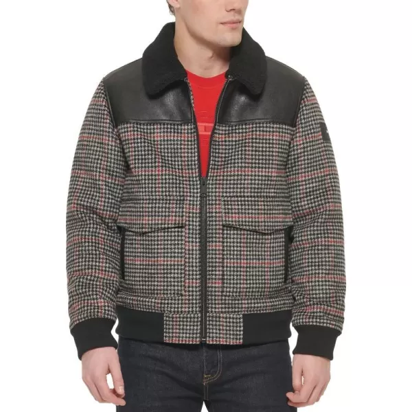 Tommy Hilfiger Mens Tommy Hilfiger Mens Bomber Plaid Large Mixed Media Wool Blend Sherpa Collar Bomber Plaid Large USTommy Hilfiger Mens Tommy Hilfiger Mens Bomber Plaid Large Mixed Media Wool Blend Sherpa Collar Bomber Plaid Large US