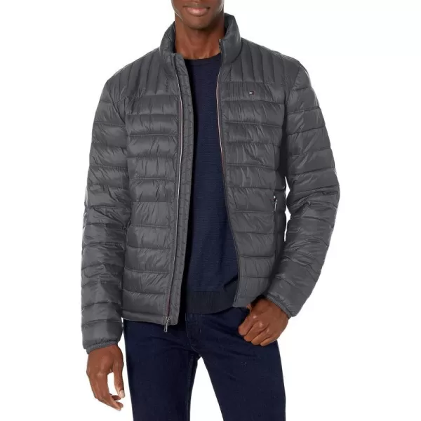 Tommy Hilfiger Mens Ultra Loft Lightweight Packable Puffer Jacket Standard and Big  TallCharcoal