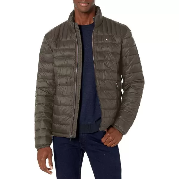 Tommy Hilfiger Mens Ultra Loft Lightweight Packable Puffer Jacket Standard and Big  TallOlive