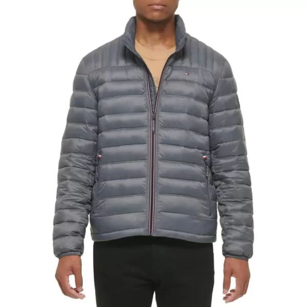 Tommy Hilfiger Mens Ultra Loft Lightweight Packable Puffer Jacket Standard and Big amp TallBig amp Tall Charcoal Grey