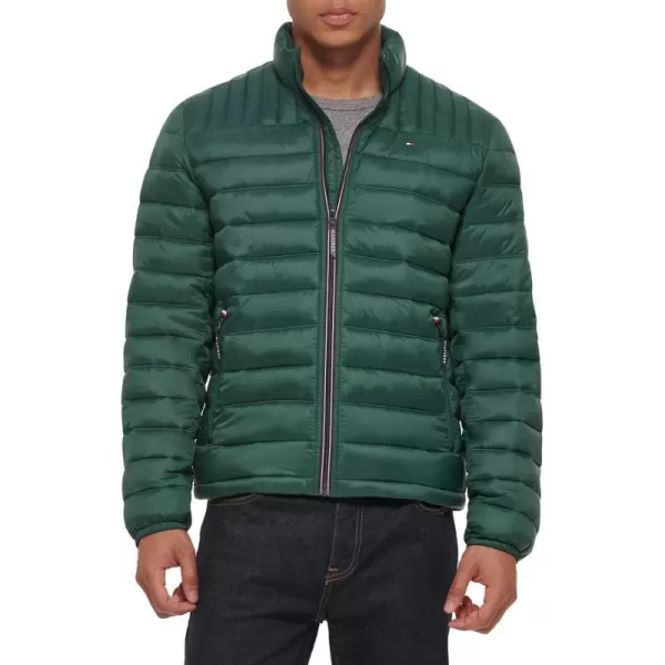 Tommy Hilfiger Mens Ultra Loft Lightweight Packable Puffer Jacket Standard and Big amp TallStandard Pine Green