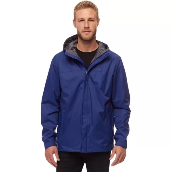 Tommy Hilfiger Mens Waterproof Breathable Hooded Jacket RaincoatOcean Blue