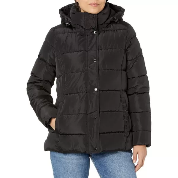 Tommy Hilfiger Womens Zip Up Short Puffer JacketBlack