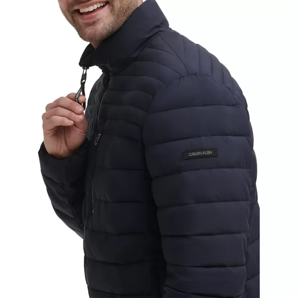 Calvin Klein Lightweight Puffer WaterResistant Down Mens JacketPackable True Navy