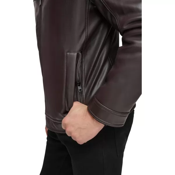 Calvin Klein Mens Everyday Essential Faux Leather JacketHeritage Brown