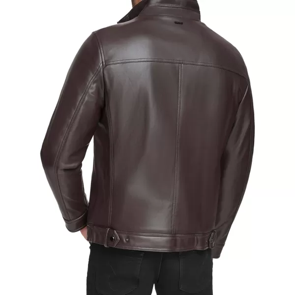 Calvin Klein Mens Everyday Essential Faux Leather JacketHeritage Brown