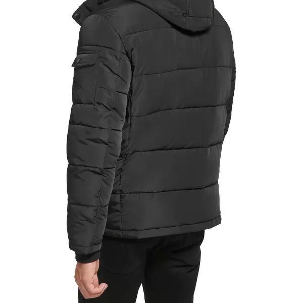 Calvin Klein Mens Snap Front Puffer JacketFleece Bib Lack