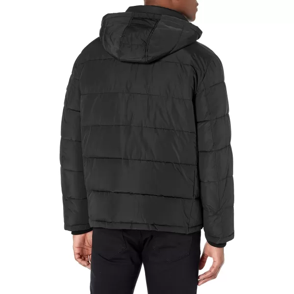 Calvin Klein Mens Snap Front Puffer JacketPolar Fleece Black