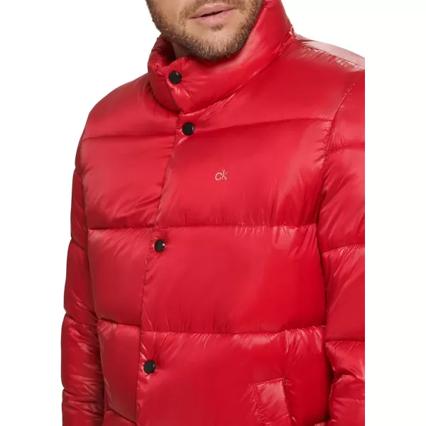 Calvin Klein Mens Snap Front Puffer JacketSnap Front Deep Red