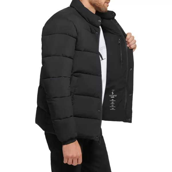 Calvin Klein Mens Snap Front Puffer JacketSnap Front Ebony