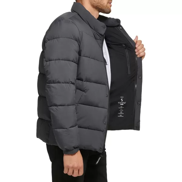 Calvin Klein Mens Snap Front Puffer JacketSnap Front Iron