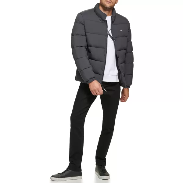 Calvin Klein Mens Snap Front Puffer JacketSnap Front Iron