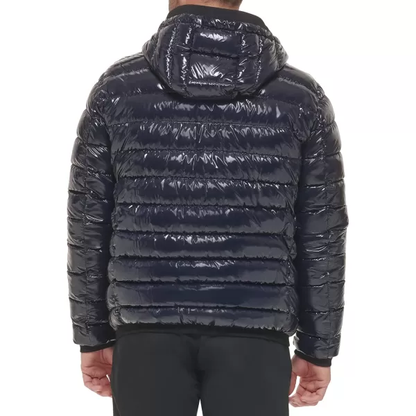 Calvin Klein Mens Snap Front Puffer JacketSuper Shine Navy