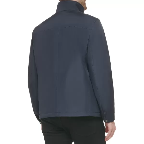 Calvin Klein Mens Softshell ZipupStand Collar True Navy