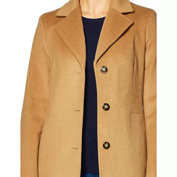 Calvin Klein Womens Classic Cashmere Wool Blend CoatClassic Camel