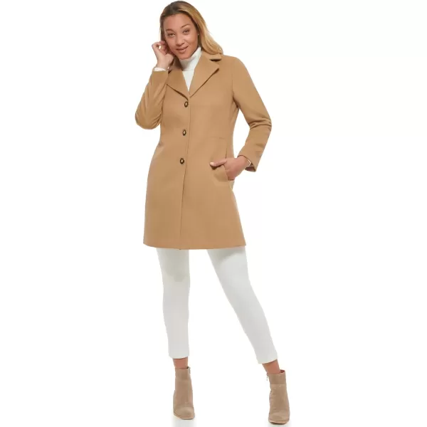 Calvin Klein Womens Classic Cashmere Wool Blend CoatClassic Camel