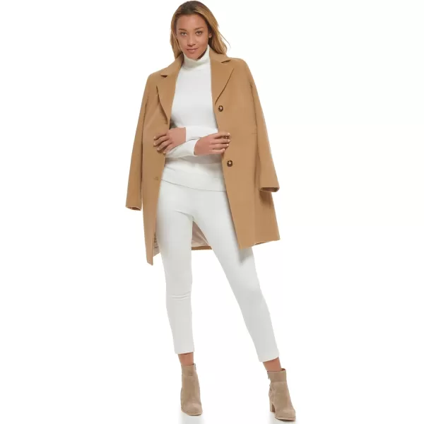 Calvin Klein Womens Classic Cashmere Wool Blend CoatClassic Camel