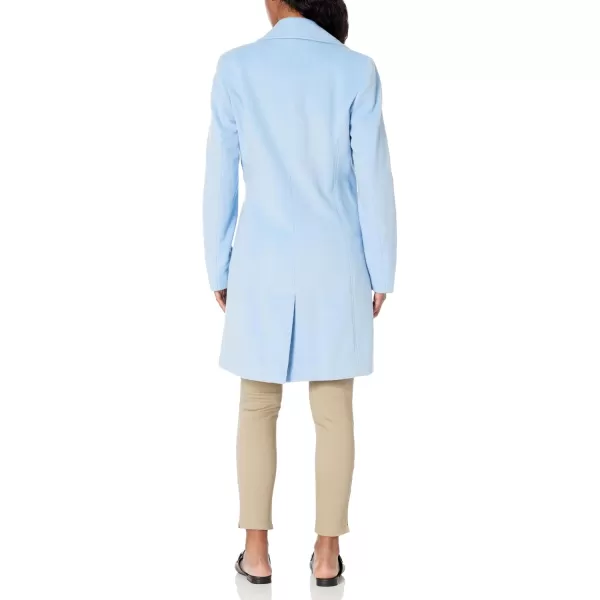 Calvin Klein Womens Classic Cashmere Wool Blend CoatClassic Pastel Blue