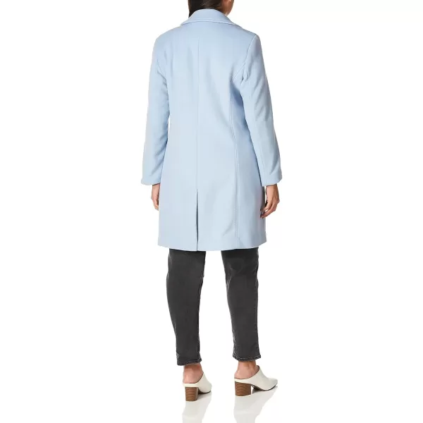 Calvin Klein Womens Classic Cashmere Wool Blend CoatClassic Pastel Blue