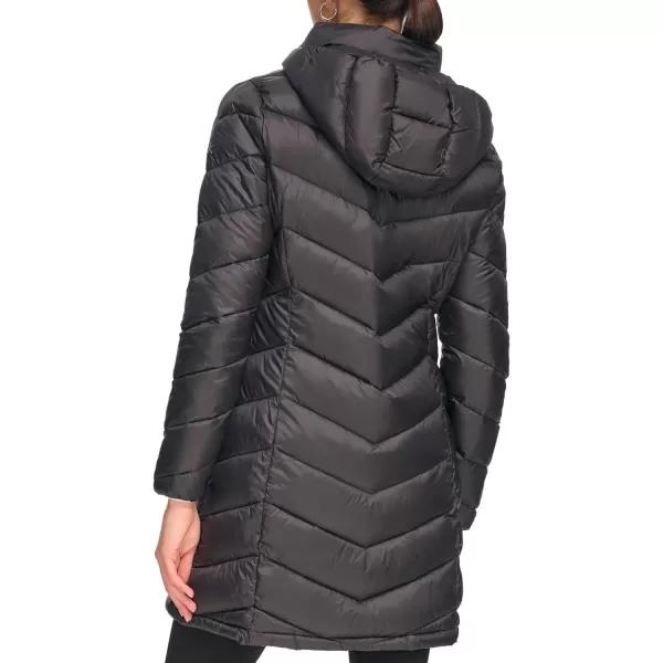 Calvin Klein Womens Lightweight Hooded Puffer JacketLightweight Black