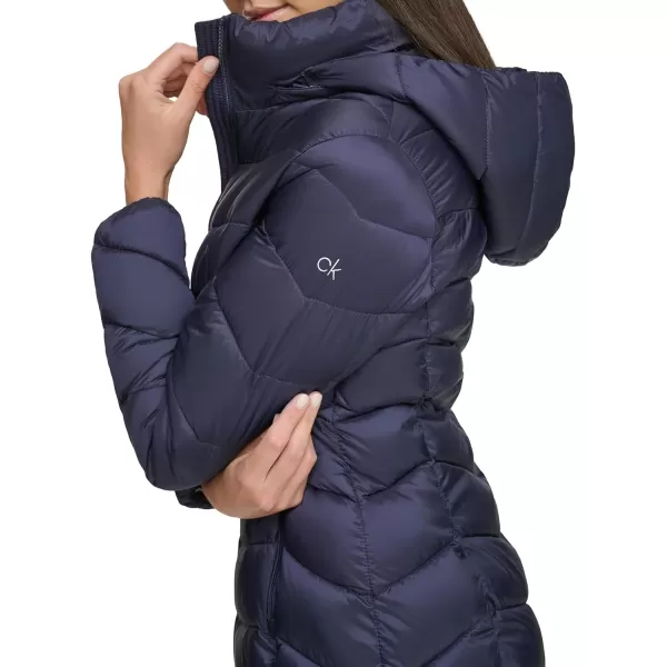 Calvin Klein Womens Lightweight Hooded Puffer JacketLightweight Classic Black