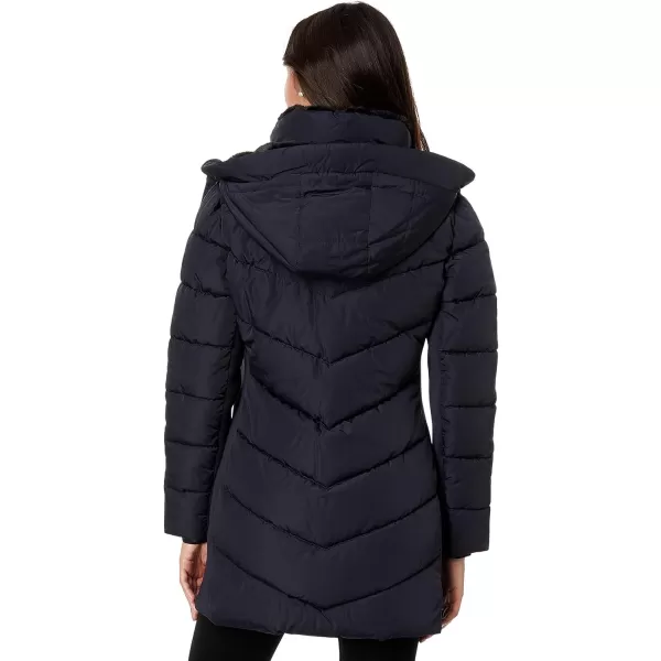 Calvin Klein Womens Long Bibfront Puffer JacketClassic Navy