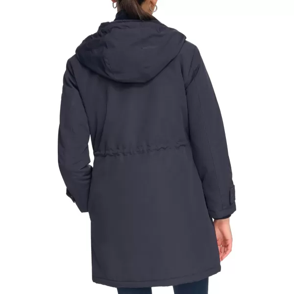 Calvin Klein Womens Long WaterResistant Rain JacketTransitional Navy