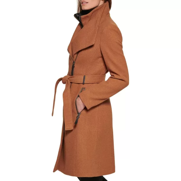 Calvin Klein Womens Wool JacketAngled Dark Camel