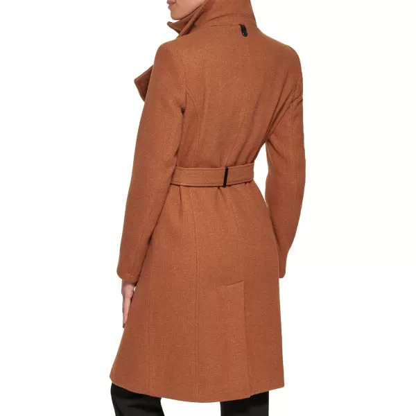 Calvin Klein Womens Wool JacketAngled Dark Camel