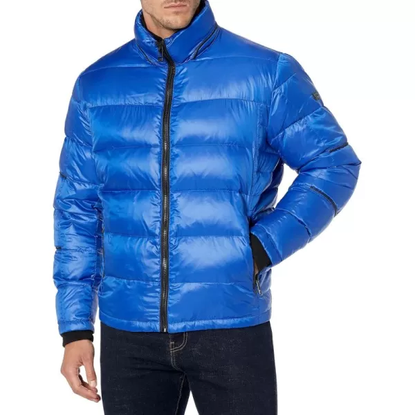 Calvin Klein Mens Snap Front Puffer JacketFour Layered Royal