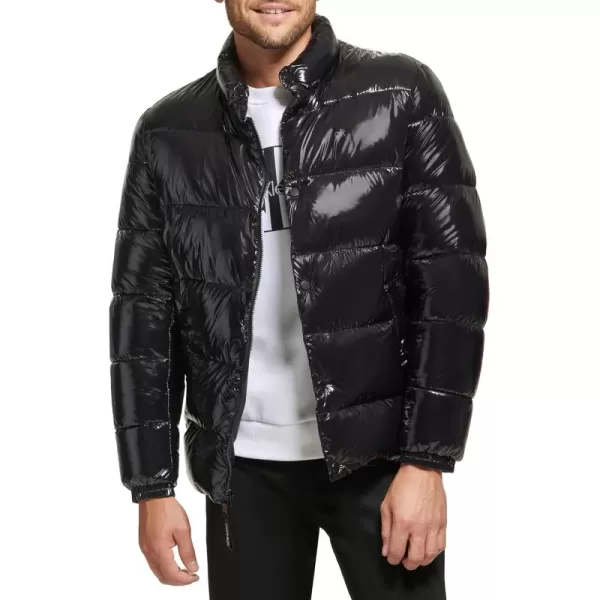 Calvin Klein Mens Snap Front Puffer JacketSnap Front Black