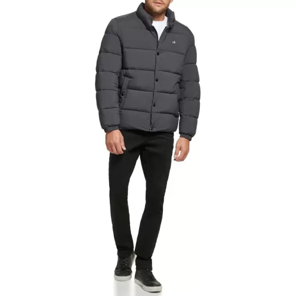 Calvin Klein Mens Snap Front Puffer JacketSnap Front Iron