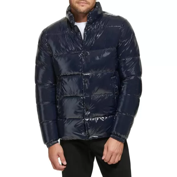 Calvin Klein Mens Snap Front Puffer JacketSnap Front True Navy