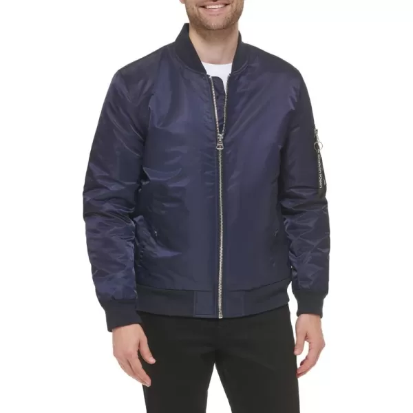 Calvin Klein Mens Softshell ZipupNylon Flight True Navy