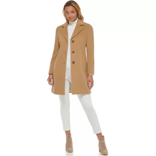 Calvin Klein Womens Classic Cashmere Wool Blend CoatClassic Camel