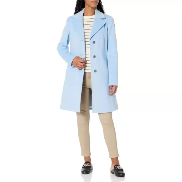 Calvin Klein Womens Classic Cashmere Wool Blend CoatClassic Pastel Blue