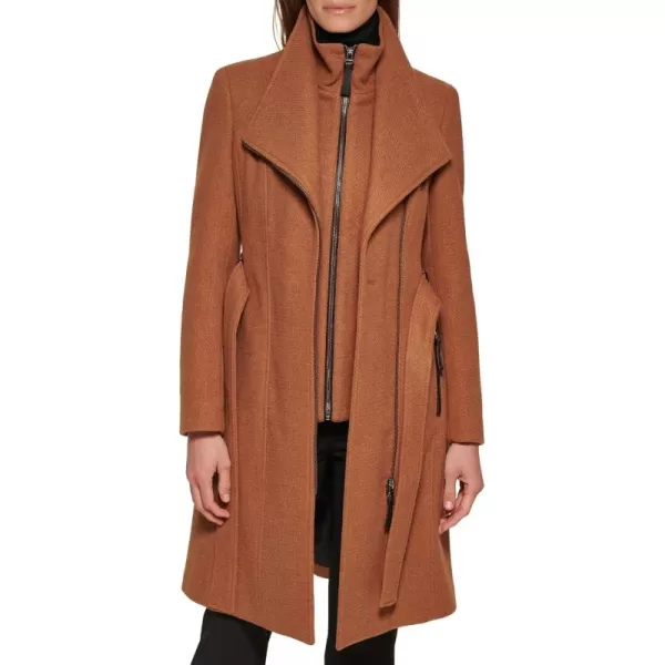 Calvin Klein Womens Wool JacketAngled Dark Camel