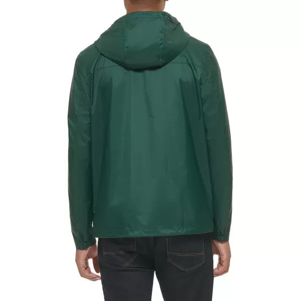 imageTommy Hilfiger Mens Lightweight Breathable Waterproof Hooded Rain JacketPine Green