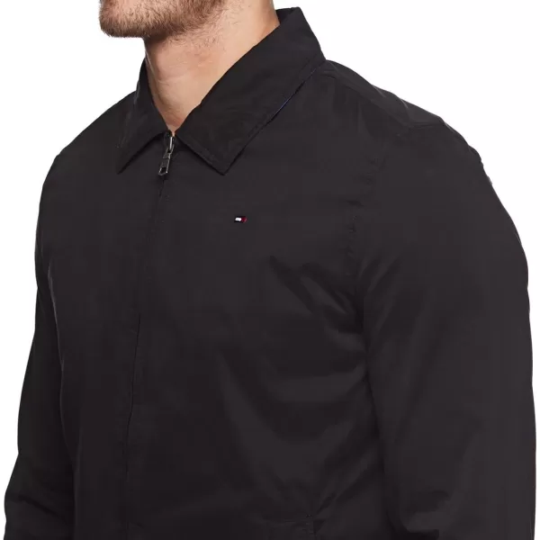 imageTommy Hilfiger Mens Lightweight Microtwill Golf Jacket Standard and Big ampamp TallBlack