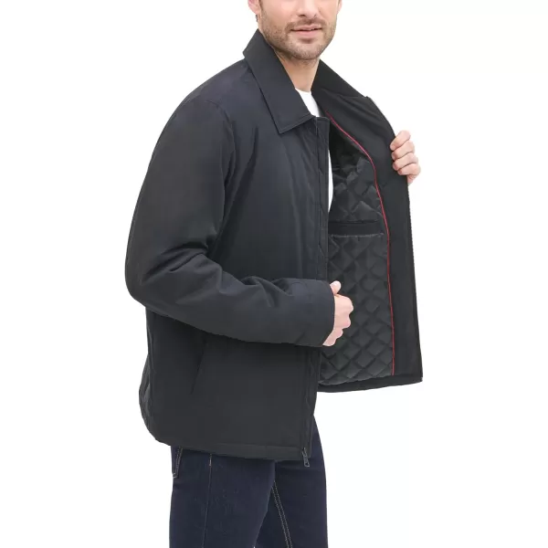 imageTommy Hilfiger Mens Lightweight Microtwill Golf Jacket Standard and Big ampamp TallBlack Filled