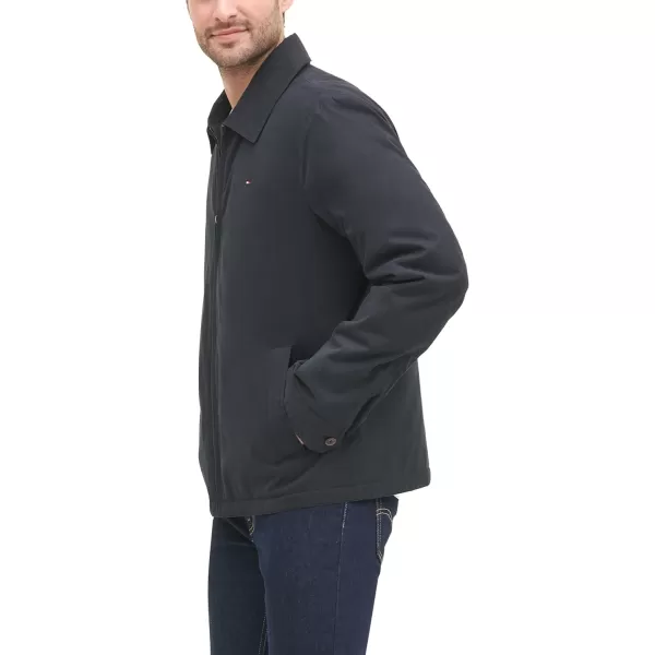 imageTommy Hilfiger Mens Lightweight Microtwill Golf Jacket Standard and Big ampamp TallBlack Filled