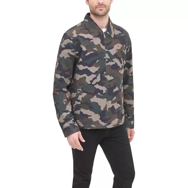 imageTommy Hilfiger Mens Lightweight Microtwill Golf Jacket Standard and Big ampamp TallCamouflage