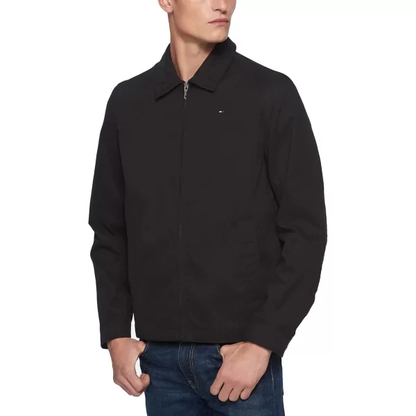 imageTommy Hilfiger Mens Lightweight Microtwill Golf Jacket Standard and Big ampamp TallDeep Black