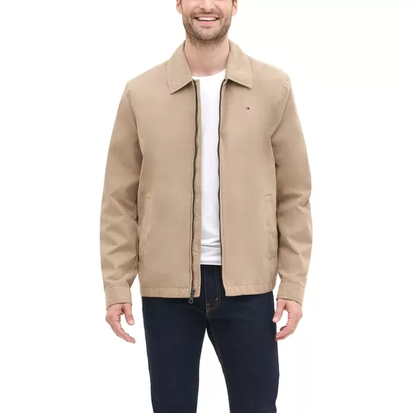 imageTommy Hilfiger Mens Lightweight Microtwill Golf Jacket Standard and Big ampamp TallKhaki Filled