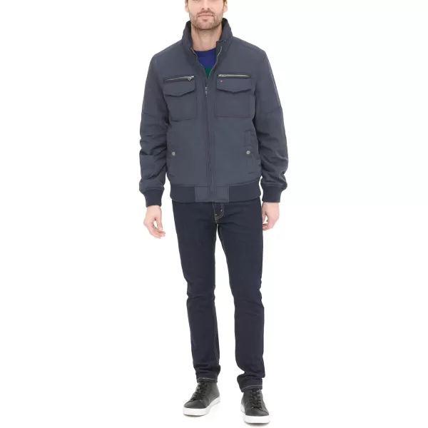 imageTommy Hilfiger Mens Lightweight Microtwill Golf Jacket Standard and Big ampamp TallNavy Filled