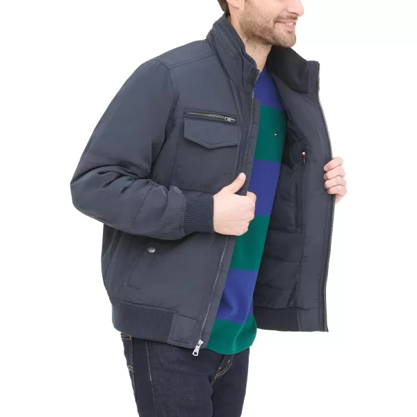 imageTommy Hilfiger Mens Lightweight Microtwill Golf Jacket Standard and Big ampamp TallNavy Filled