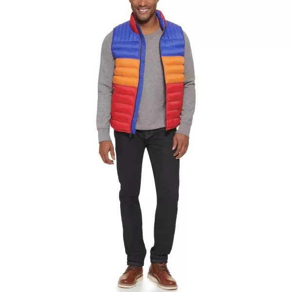 imageTommy Hilfiger Mens Lightweight Packable Puffer Vest JacketBright Colorblock