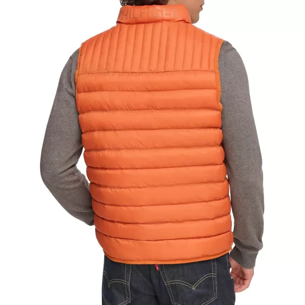 imageTommy Hilfiger Mens Lightweight Packable Puffer Vest JacketBurnt Orange