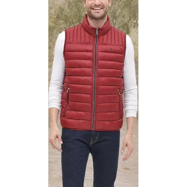 imageTommy Hilfiger Mens Lightweight Packable Puffer Vest JacketRed